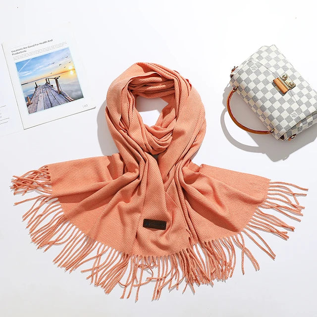Premium Solid Winter Scarf - Soft Long Shawl Wrap