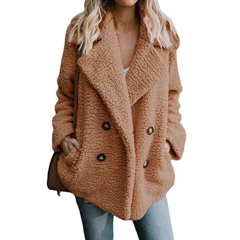 Oversized Teddy Faux Fur Coat - Plush Winter Jacket