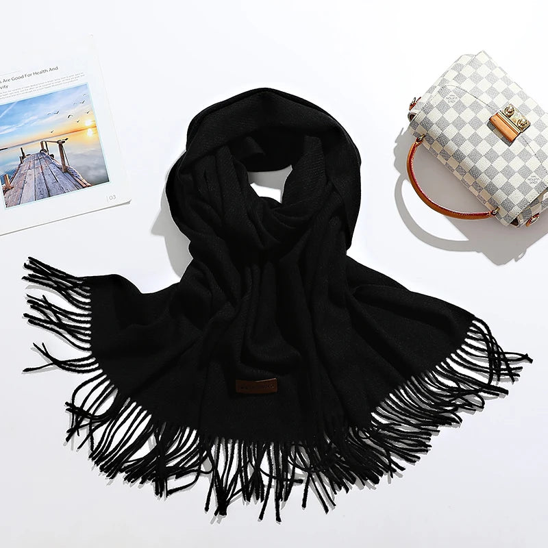 Premium Solid Winter Scarf - Soft Long Shawl Wrap