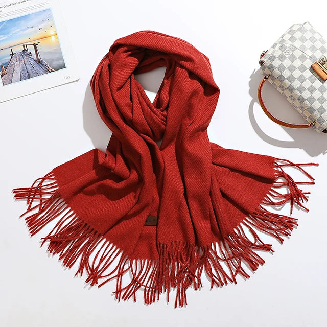 Premium Solid Winter Scarf - Soft Long Shawl Wrap