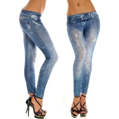 Stretch Jegging Leggings - Slim Denim-Look Comfort Fit