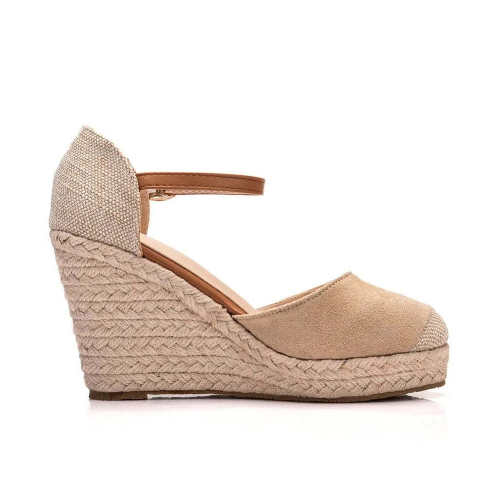 Premium Suede Wedge Sandals - Comfortable Dress Shoe Style