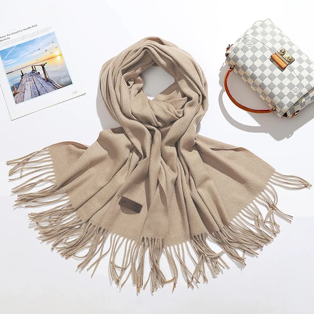 Premium Solid Winter Scarf - Soft Long Shawl Wrap