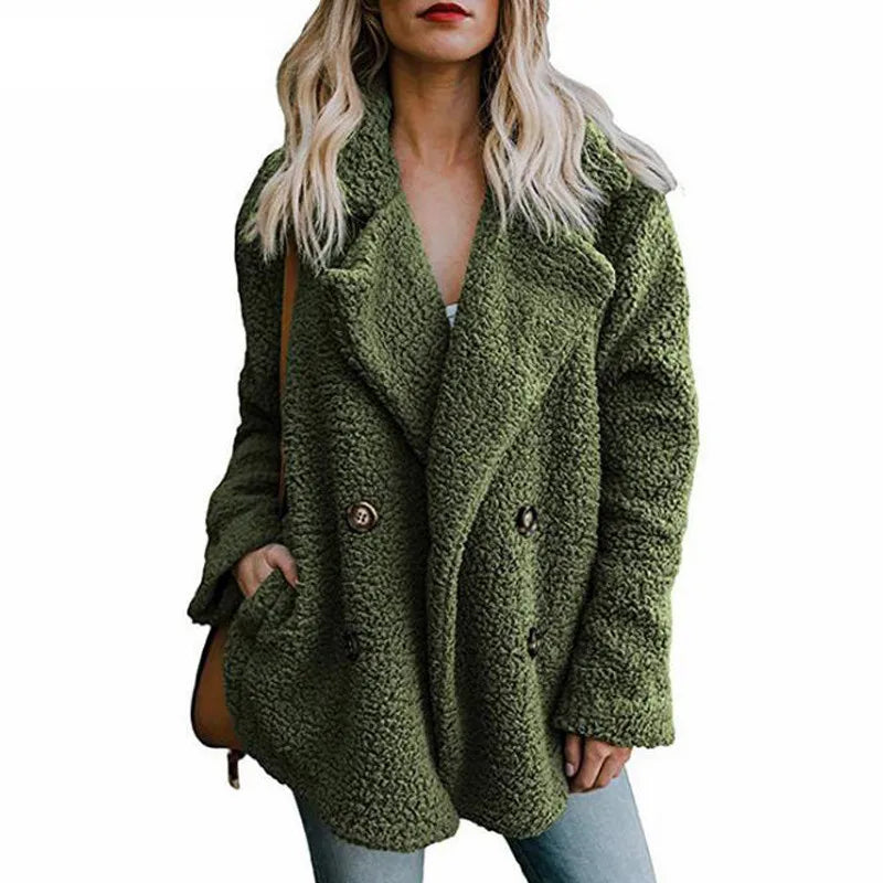 Oversized Teddy Faux Fur Coat - Plush Winter Jacket