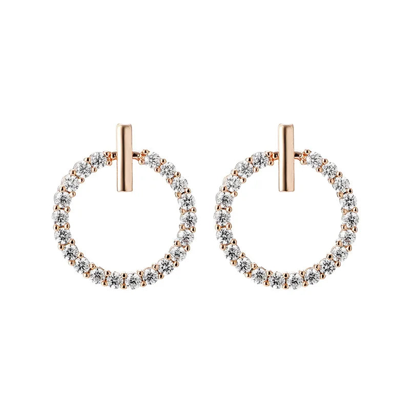 925 Sterling Silver Geometric Stud Earrings - Elegant Jewelry