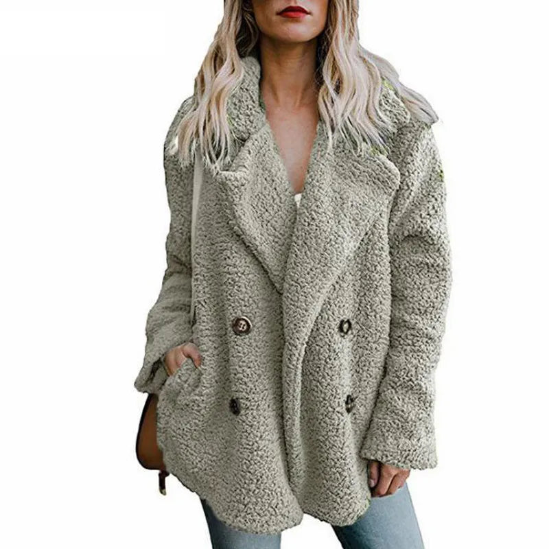 Oversized Teddy Faux Fur Coat - Plush Winter Jacket