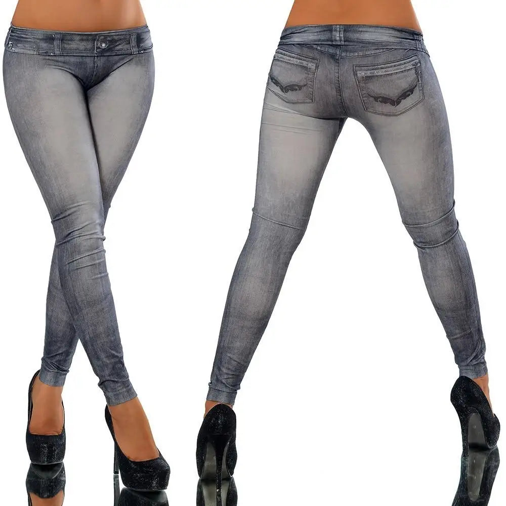 Stretch Jegging Leggings - Slim Denim-Look Comfort Fit