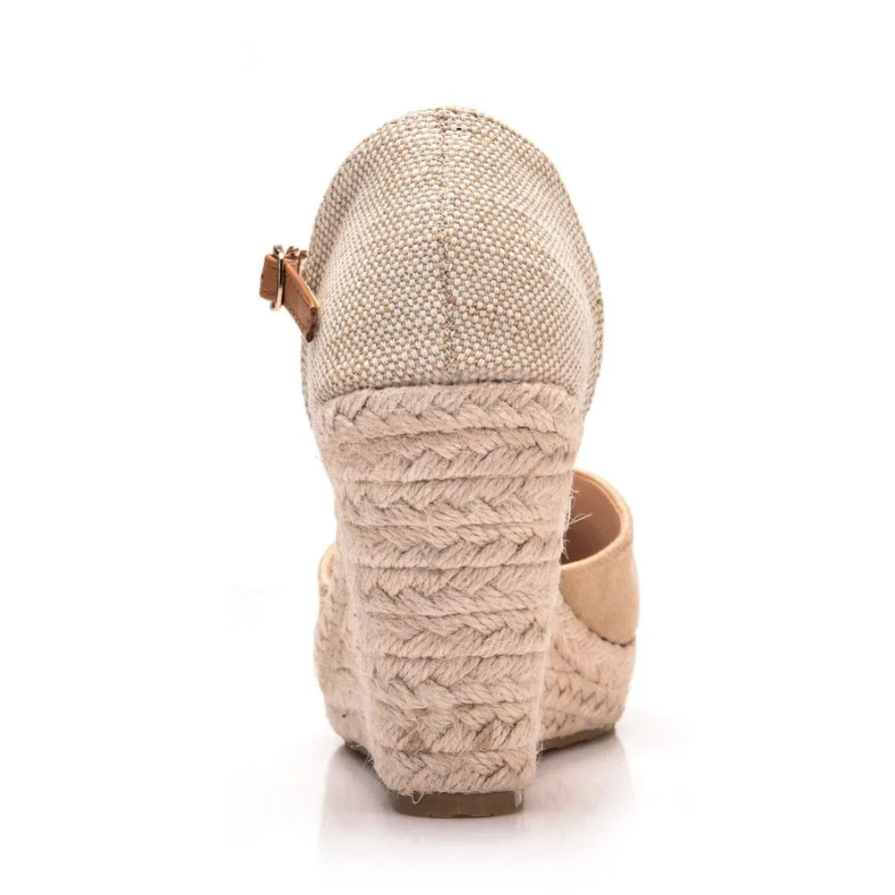Premium Suede Wedge Sandals - Comfortable Dress Shoe Style