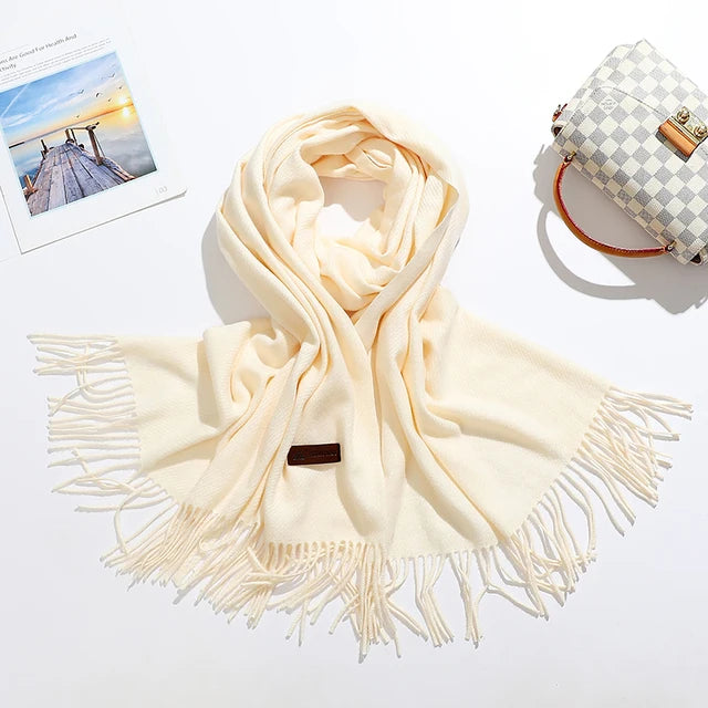 Premium Solid Winter Scarf - Soft Long Shawl Wrap