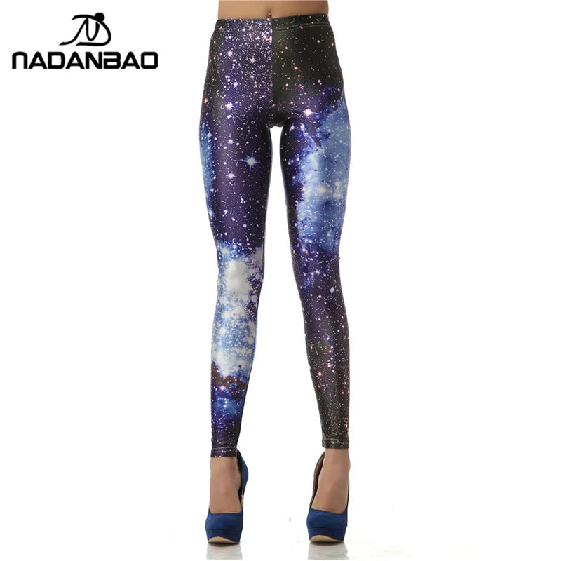 Galaxy Print Leggings - Slim Stretch Everyday Activewear
