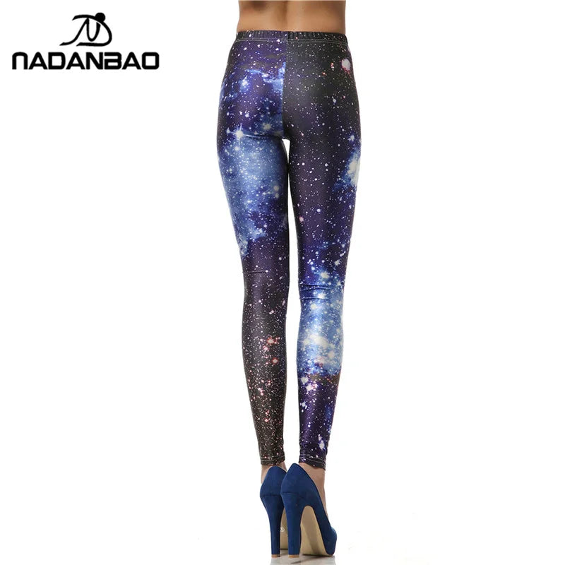 Galaxy Print Leggings - Slim Stretch Everyday Activewear