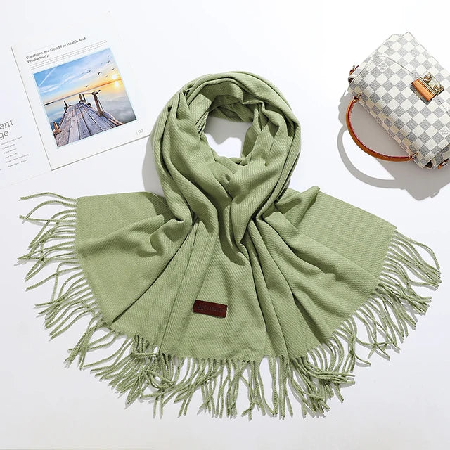 Premium Solid Winter Scarf - Soft Long Shawl Wrap