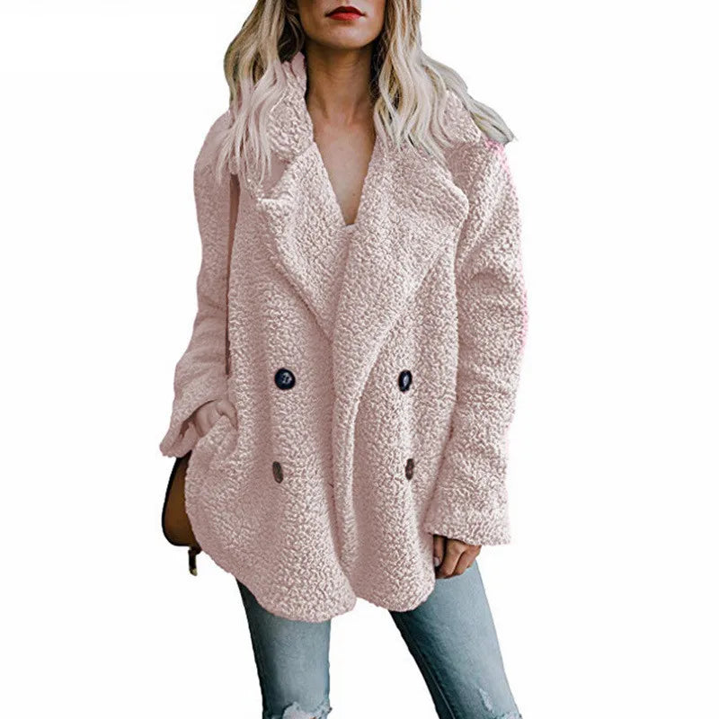 Oversized Teddy Faux Fur Coat - Plush Winter Jacket