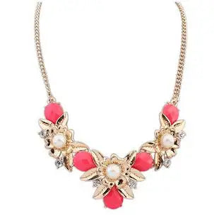Vintage Gem Choker Necklace - Retro Statement Jewelry