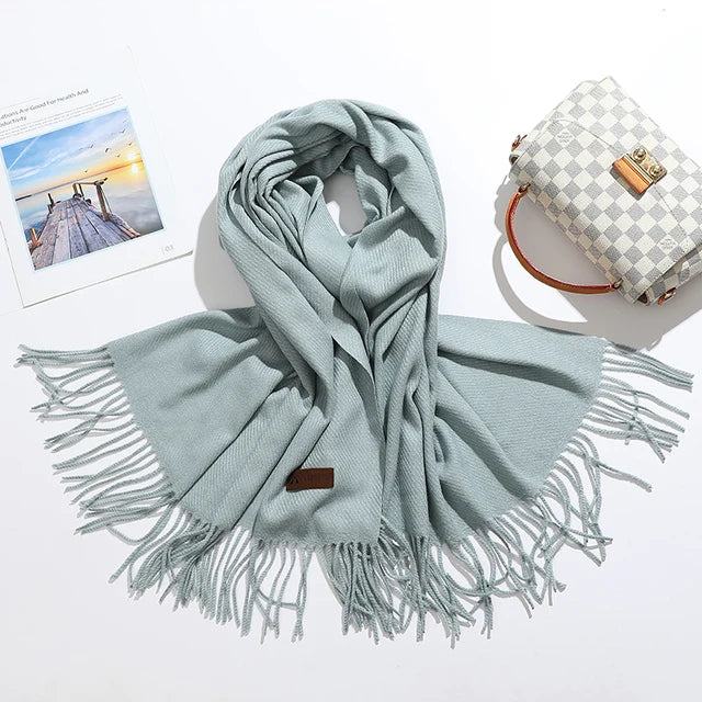 Premium Solid Winter Scarf - Soft Long Shawl Wrap