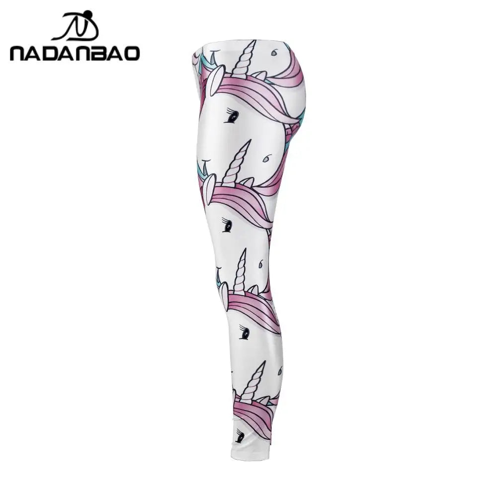 Unicorn Print Leggings - Stretchy Casual Activewear Fit