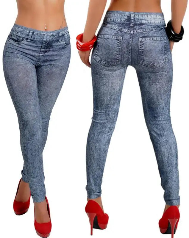 Stretch Jegging Leggings - Slim Denim-Look Comfort Fit