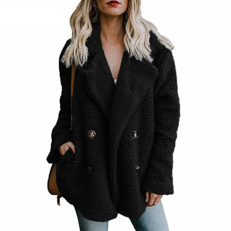 Oversized Teddy Faux Fur Coat - Plush Winter Jacket