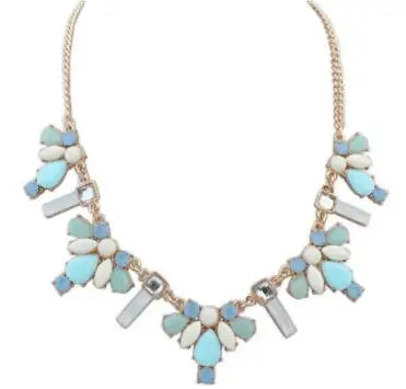 Vintage Gem Choker Necklace - Retro Statement Jewelry