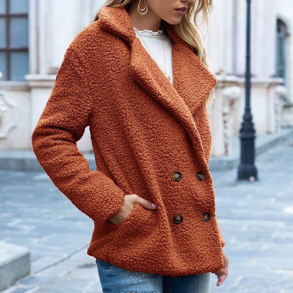 Oversized Teddy Faux Fur Coat - Plush Winter Jacket