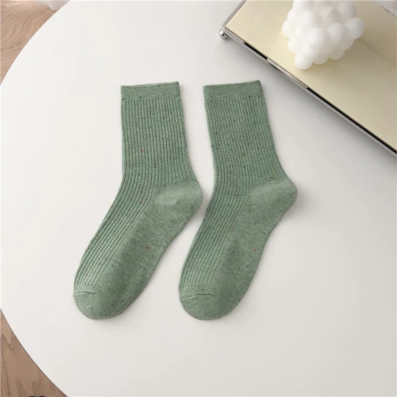 Colorful Casual Socks - Soft Breathable Mid-Calf Pair