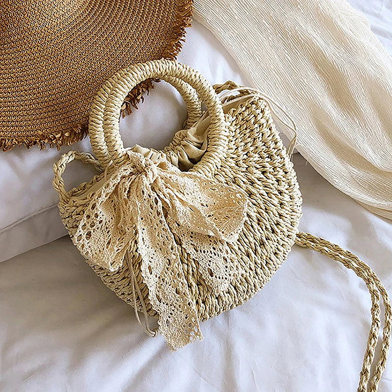 Woven Straw Crossbody Bag