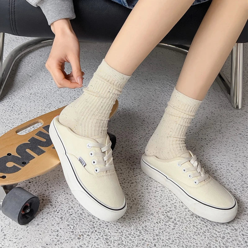 Colorful Casual Socks - Soft Breathable Mid-Calf Pair