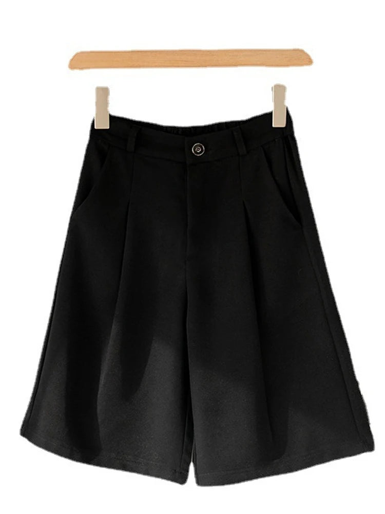 Premium Tailored Wide Leg Shorts - Knee Length Office Style