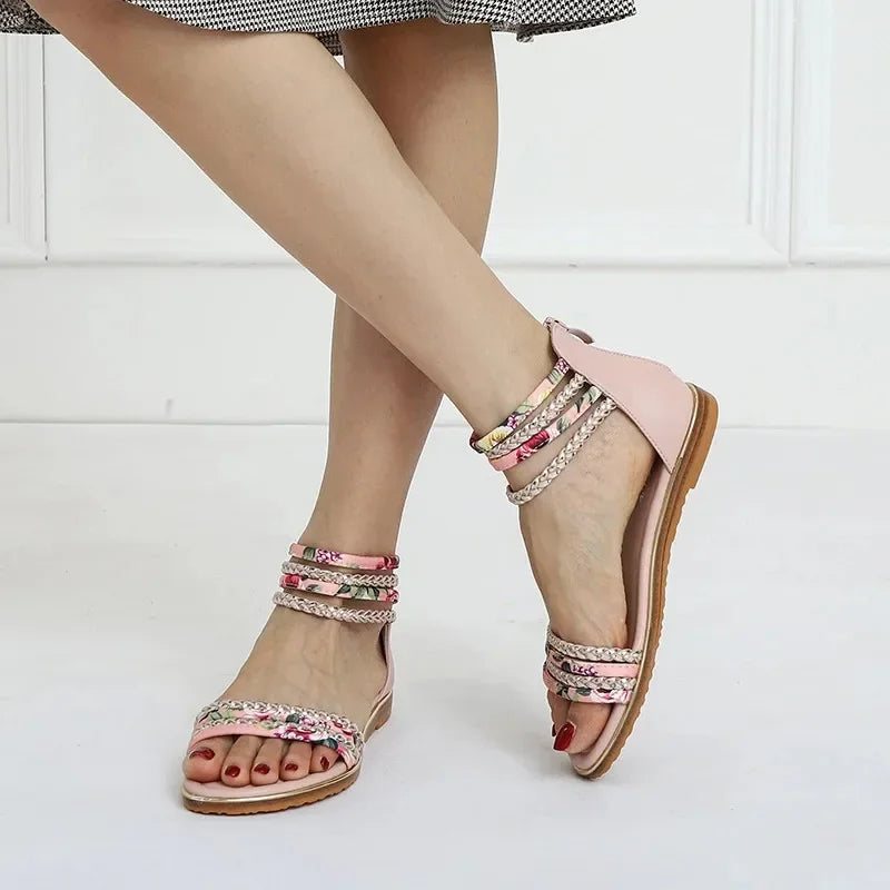 Premium Roman Flat Sandals - Slip-On Everyday Comfort