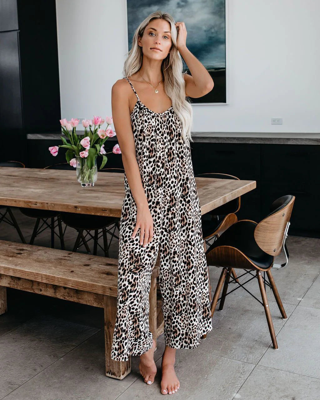 Wide-Leg Jumpsuit - Office & Occasion Wear