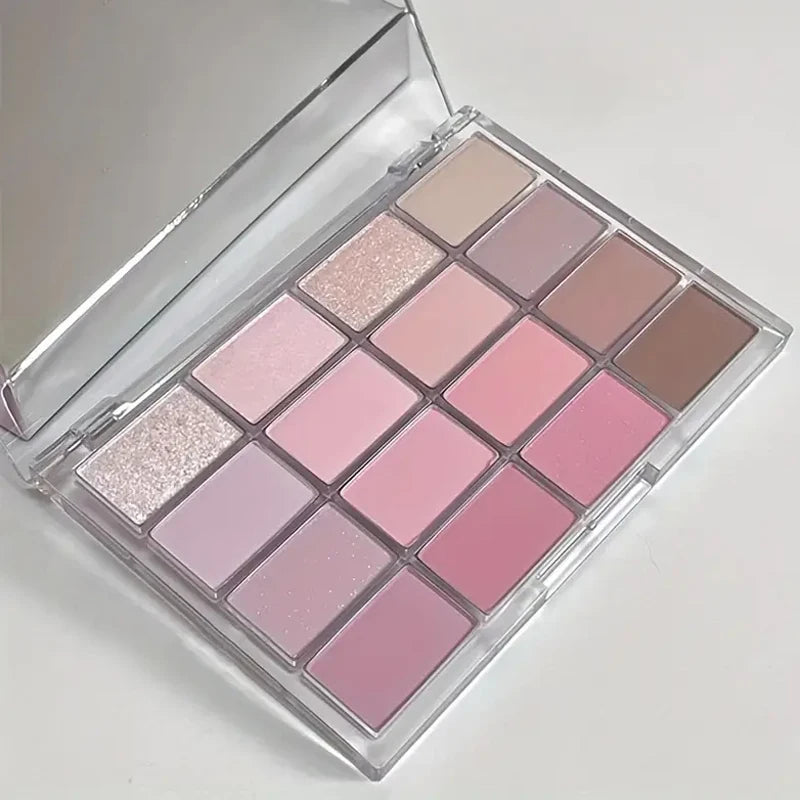 16-Color Eyeshadow Palette - Matte & Shimmer Pigment Collection