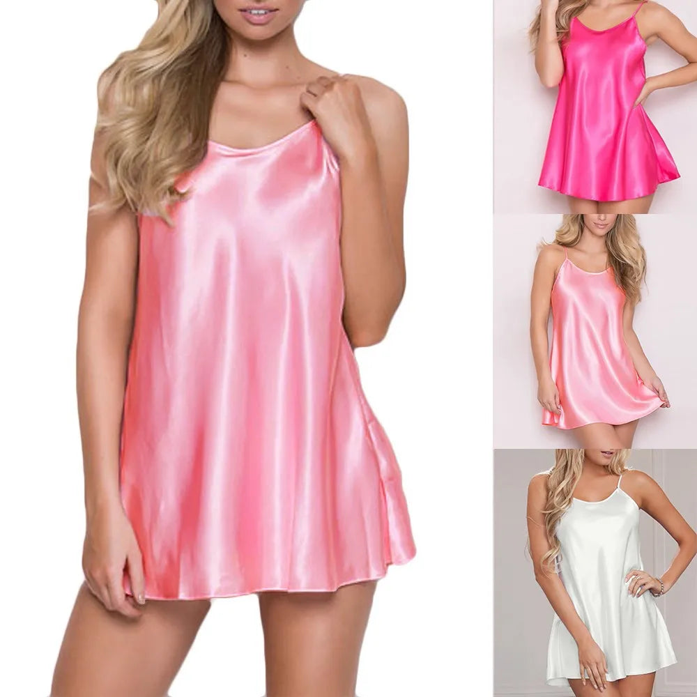 Lace Satin Nightdress - Soft Elegant Sleepwear