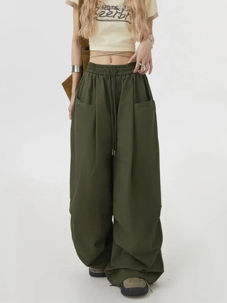 Y2K High-Waist Cargo Pants - Relaxed Streetwear Trousers