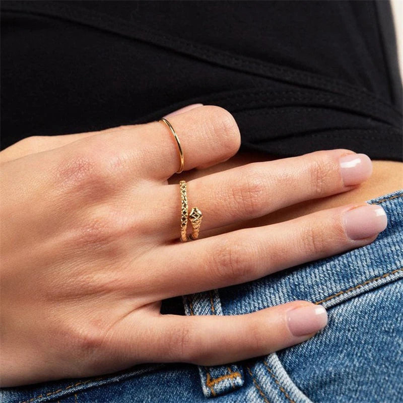 Premium Snake Adjustable Ring - 925 Sterling Silver