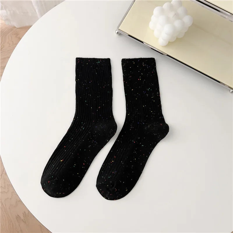 Colorful Casual Socks - Soft Breathable Mid-Calf Pair