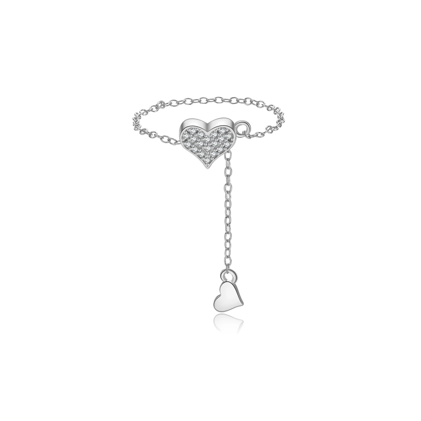Premium 925 Sterling Silver Heart Pendant Necklace - Adjustable Chain