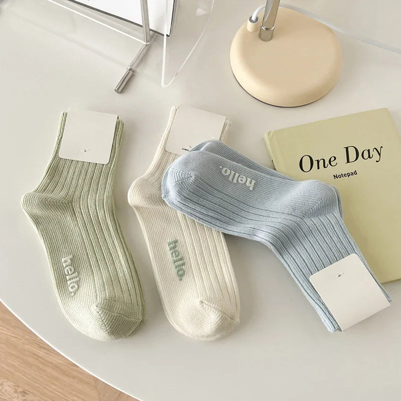 Fresh Color Everyday Socks - Soft Breathable Casual Pair
