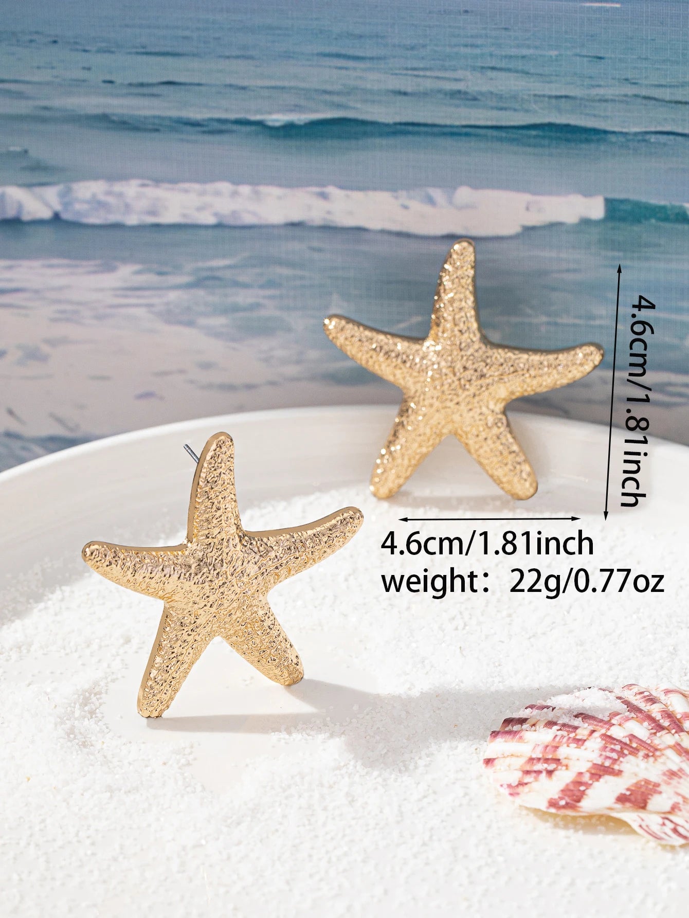 Starfish Stud Earrings - Elegant Jewelry