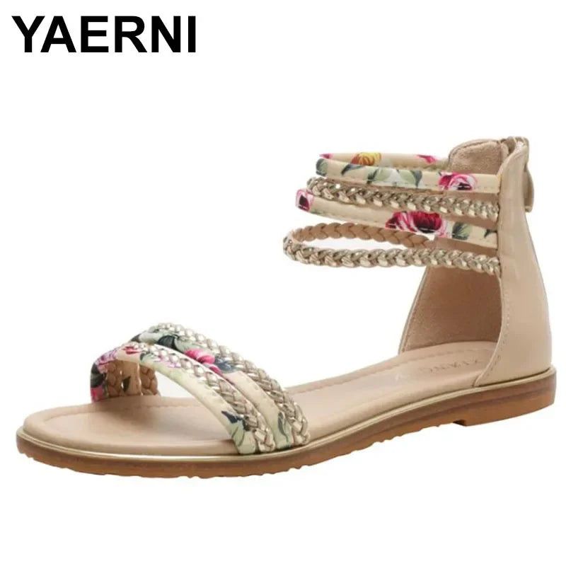 Premium Roman Flat Sandals - Slip-On Everyday Comfort
