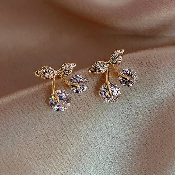 Rhinestone Stud Earrings - Statement Jewelry