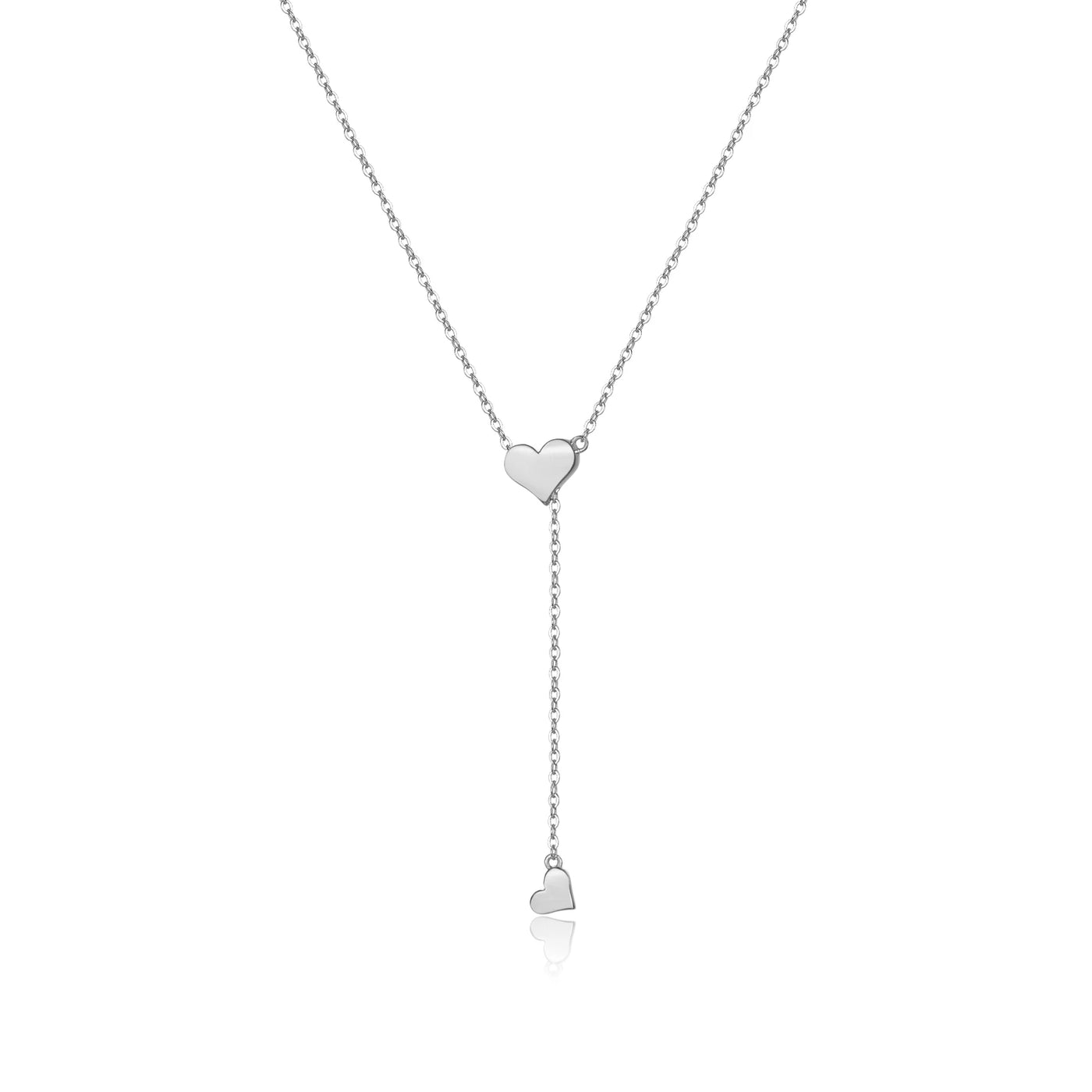 Premium 925 Sterling Silver Heart Pendant Necklace - Adjustable Chain