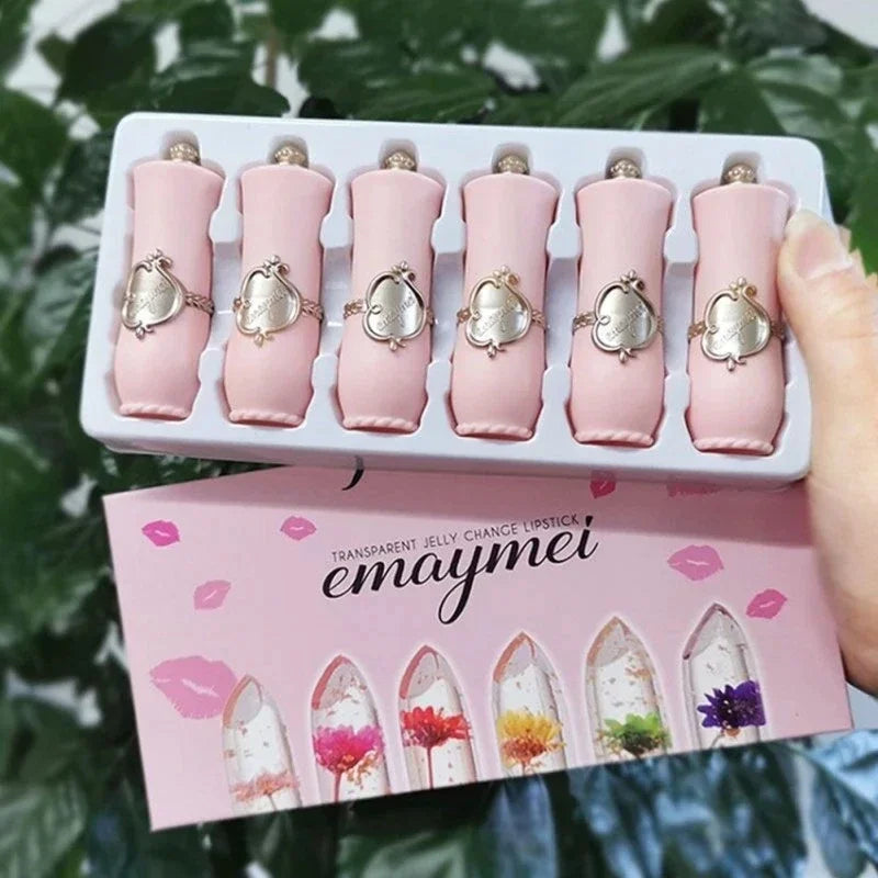 Flower Jelly Lip Balm Set - Color-Changing Moisturizing Care