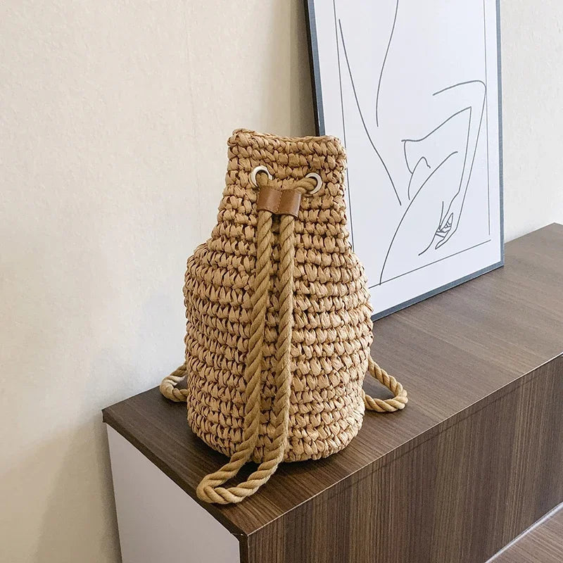 Woven Straw Handbag
