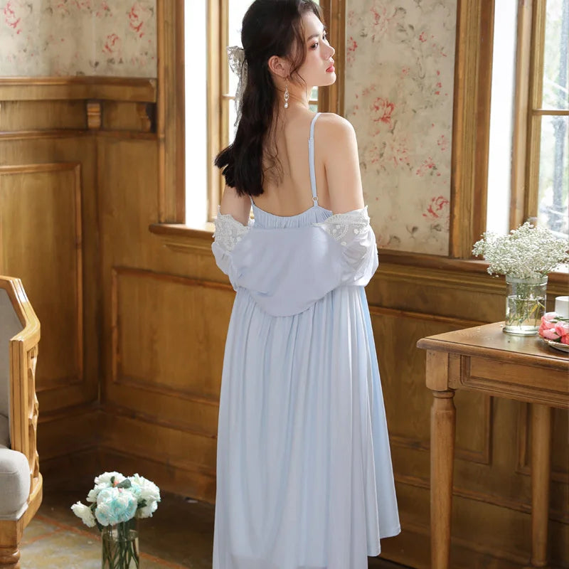 Satin Pajama Set - Soft Floral Two-Piece Sleepwear