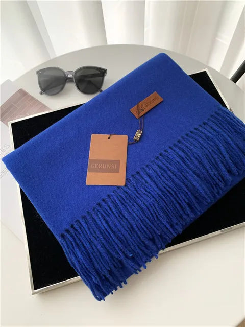 Premium Solid Winter Scarf - Soft Long Shawl Wrap
