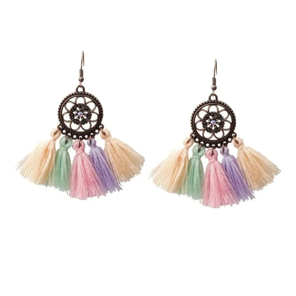 Tassel Drop Earrings - Statement Jewelry