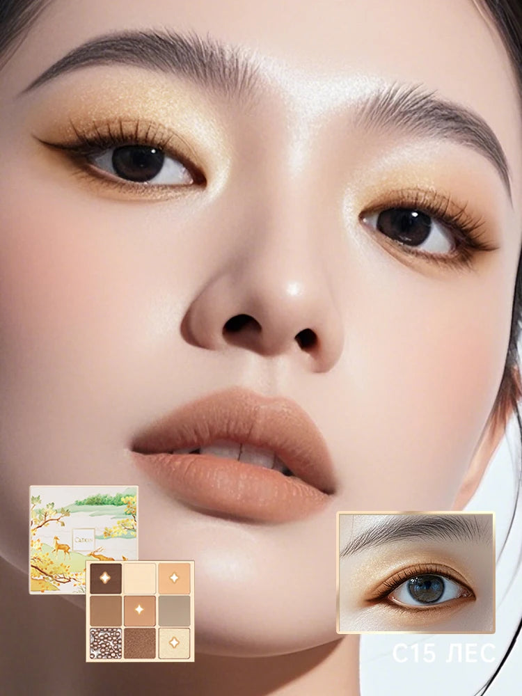 9-Color Eyeshadow Palette - Matte & Shimmer Pigment Collection