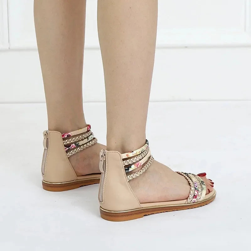Premium Roman Flat Sandals - Slip-On Everyday Comfort