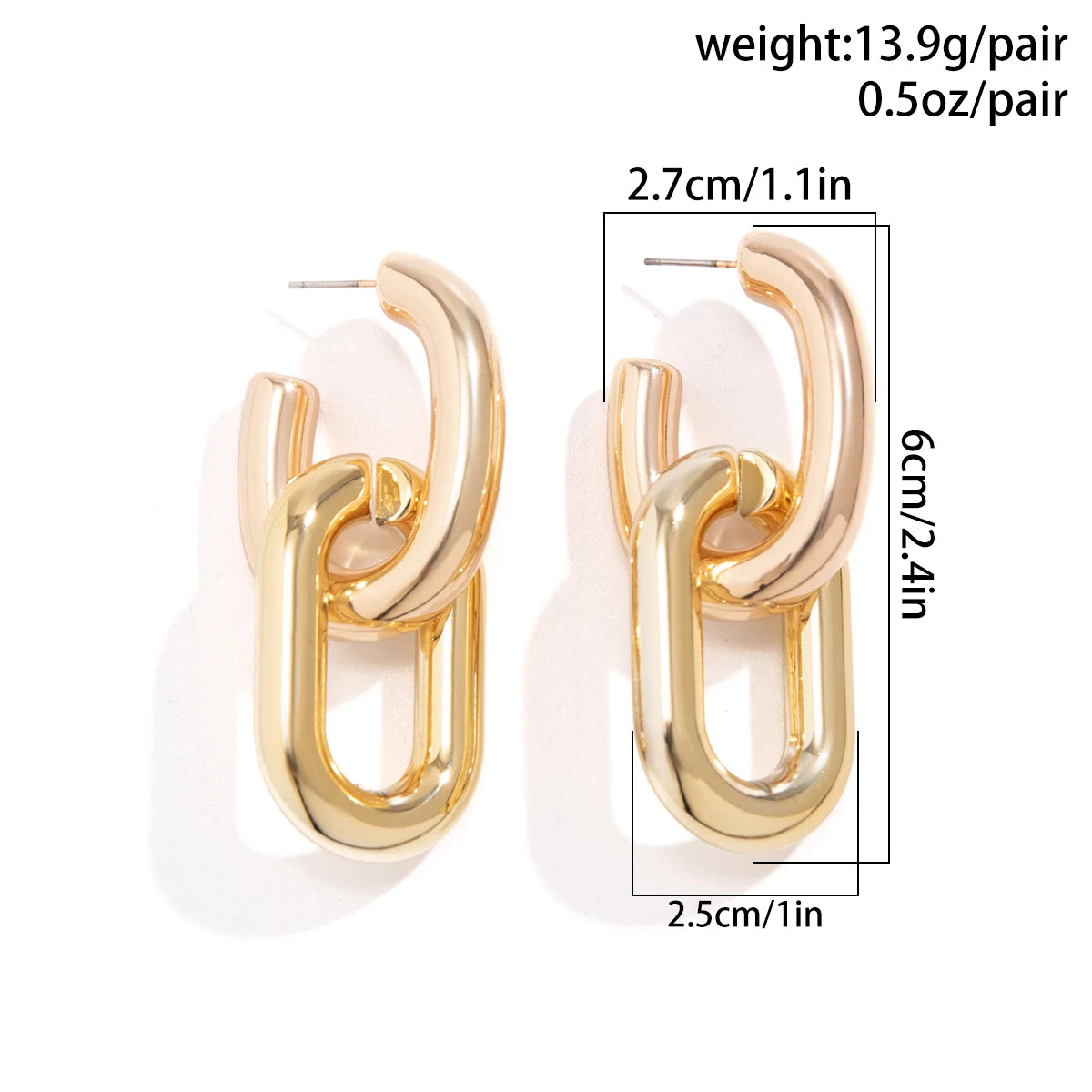 Geometric Hoop Earrings - Statement Jewelry
