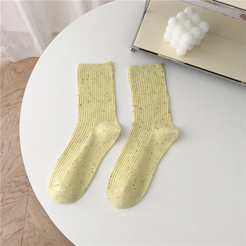 Colorful Casual Socks - Soft Breathable Mid-Calf Pair